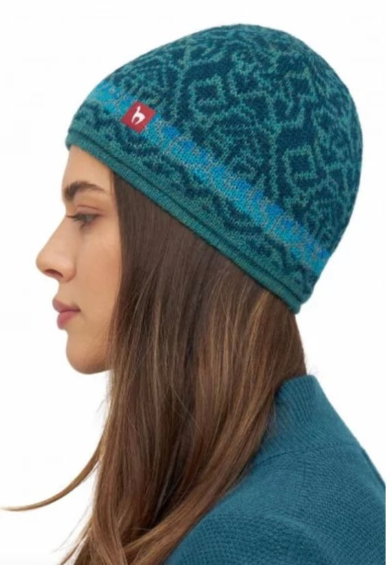 Miniaturbild: Alpaka Mütze Jacquard CHIMU Türkis