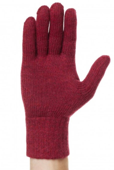 Miniaturbild: Alpaka Fingerhandschuhe UNI Rot-meliert