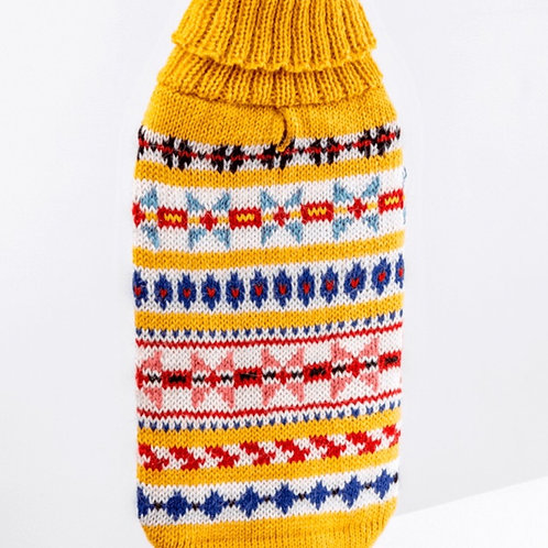 gelber Hundepullover, Totalansicht