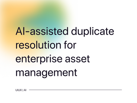 DEDUPLICATION AGENT AI-assisted duplicate resolution for enterprise asset records - [In-progress]