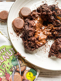 BROWNIE NUTELLA LAVACAKE *HOLY SHIT 🤤* (VG + GF + HP)