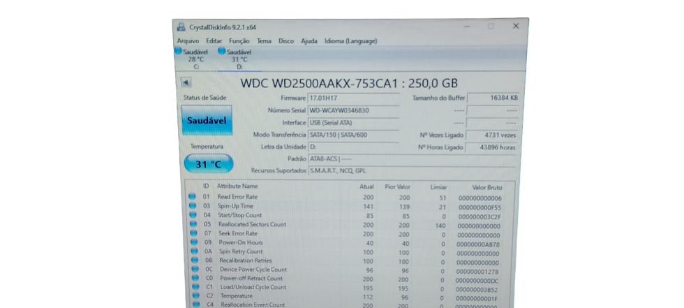 Miniatura: HD de 250 GB Western Digital - wd2500aakx