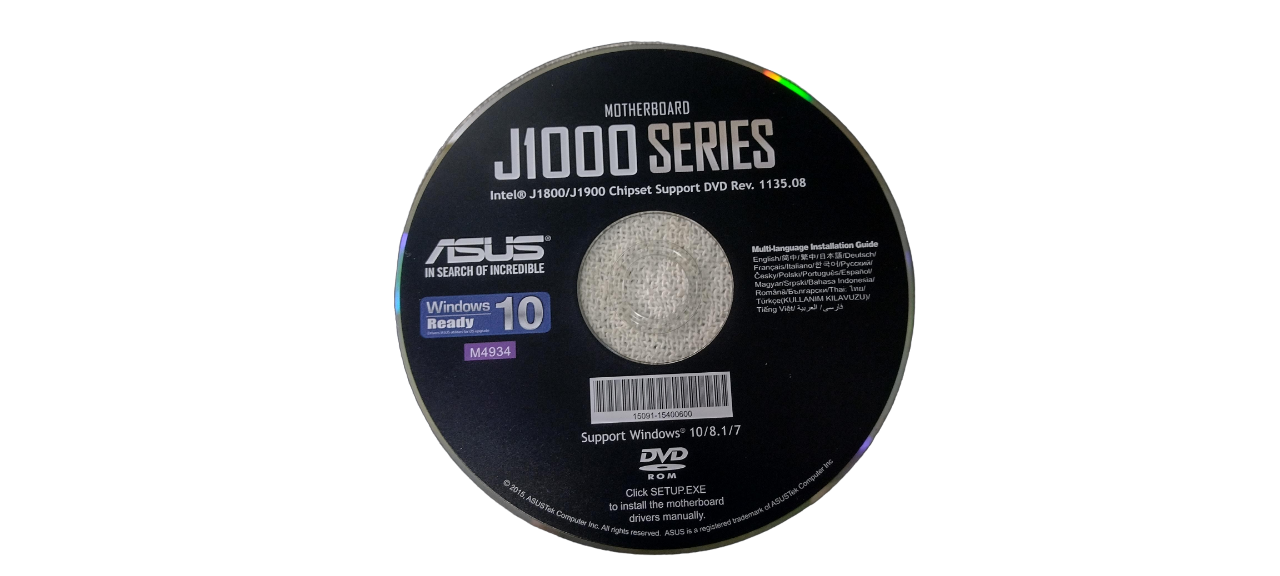 Cd - Drivers Originais Da Placa Mãe Asus J1800i-c/br