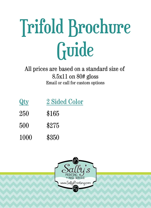 tri fold brochure price