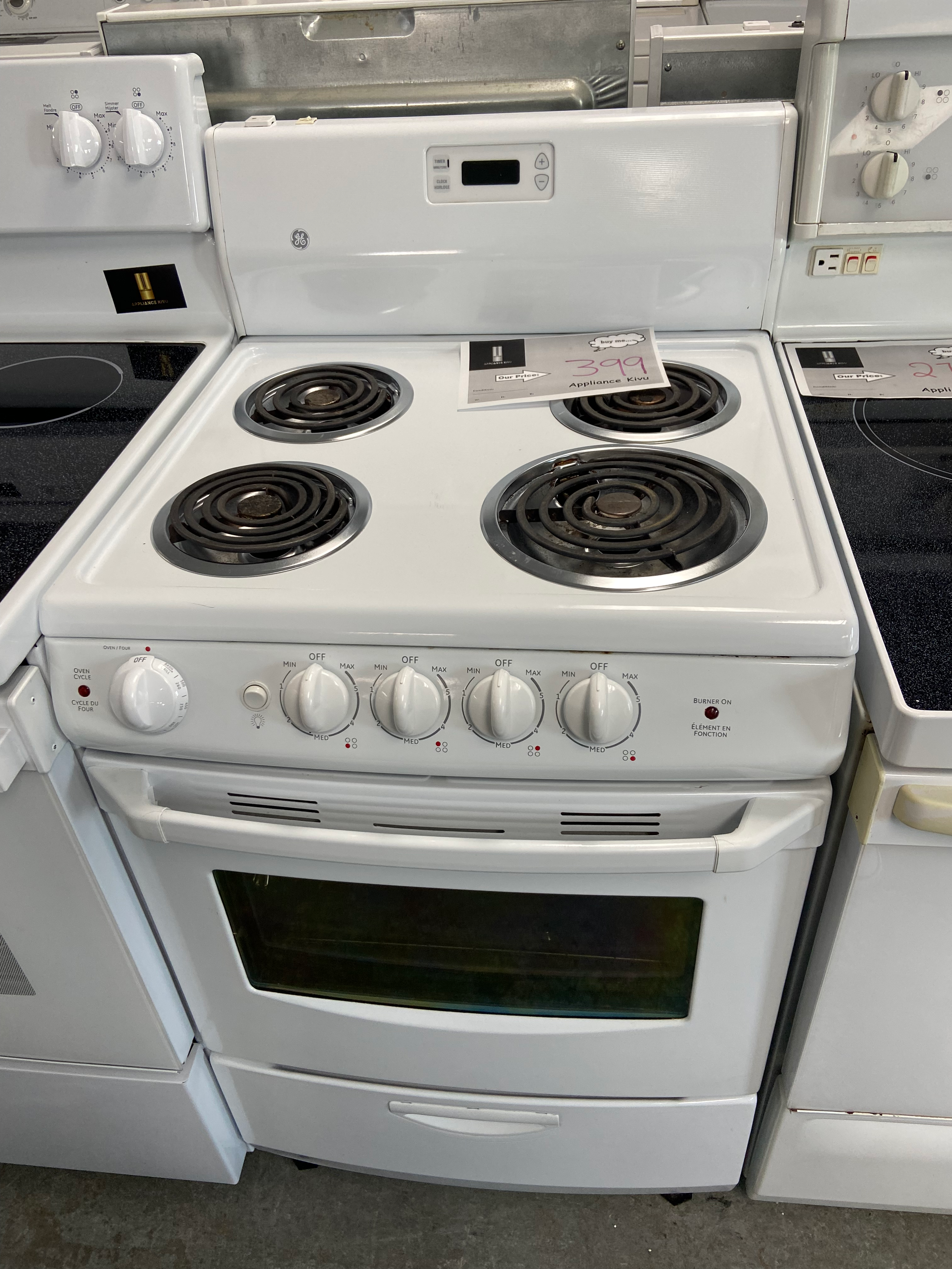 GE 30” coil top stove
