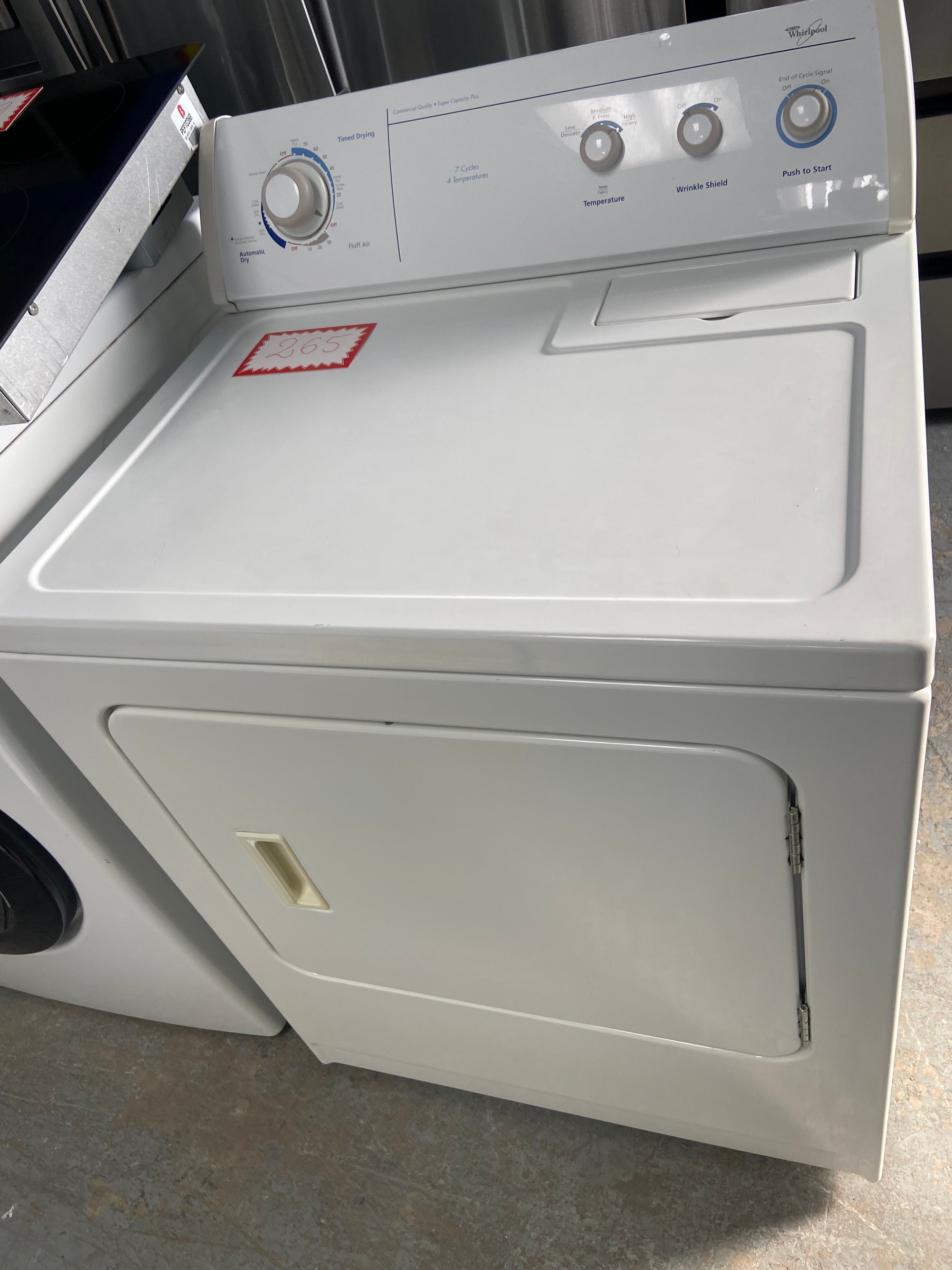 Whirlpool YLEQ7000KQ1 — Full-Size 7.0 cu. ft. Electric Dryer (White, 29″ Wide)