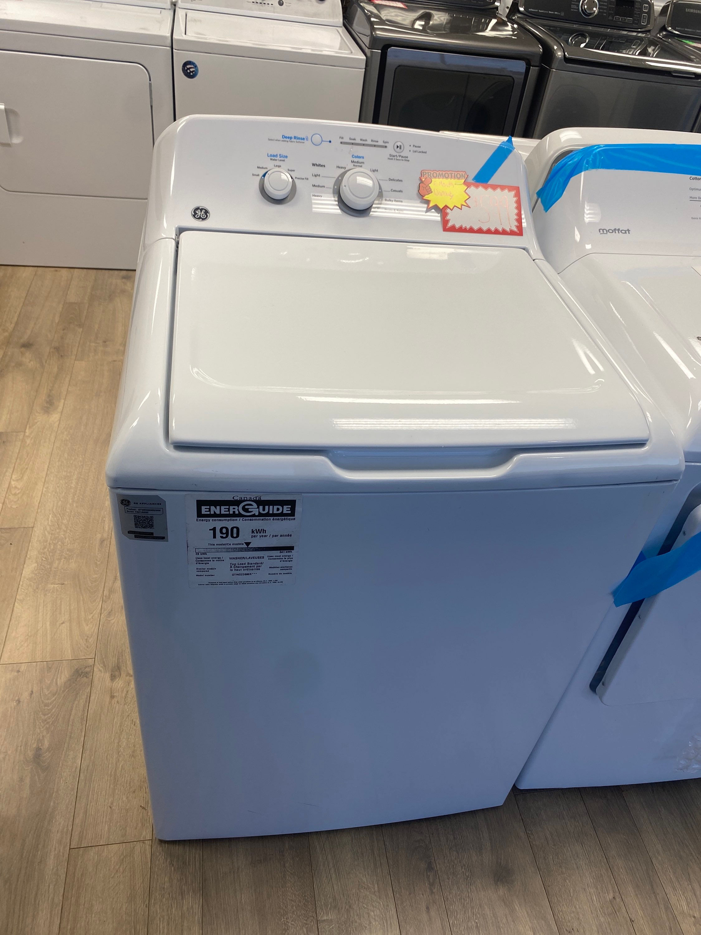 GE 27” top load washer (4.9 Cu. Ft.) -GTW223BMROWW