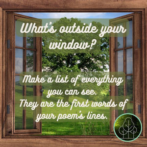 What's outside your window? Make a list of everything you can see. They are the first words of your poem's lines.