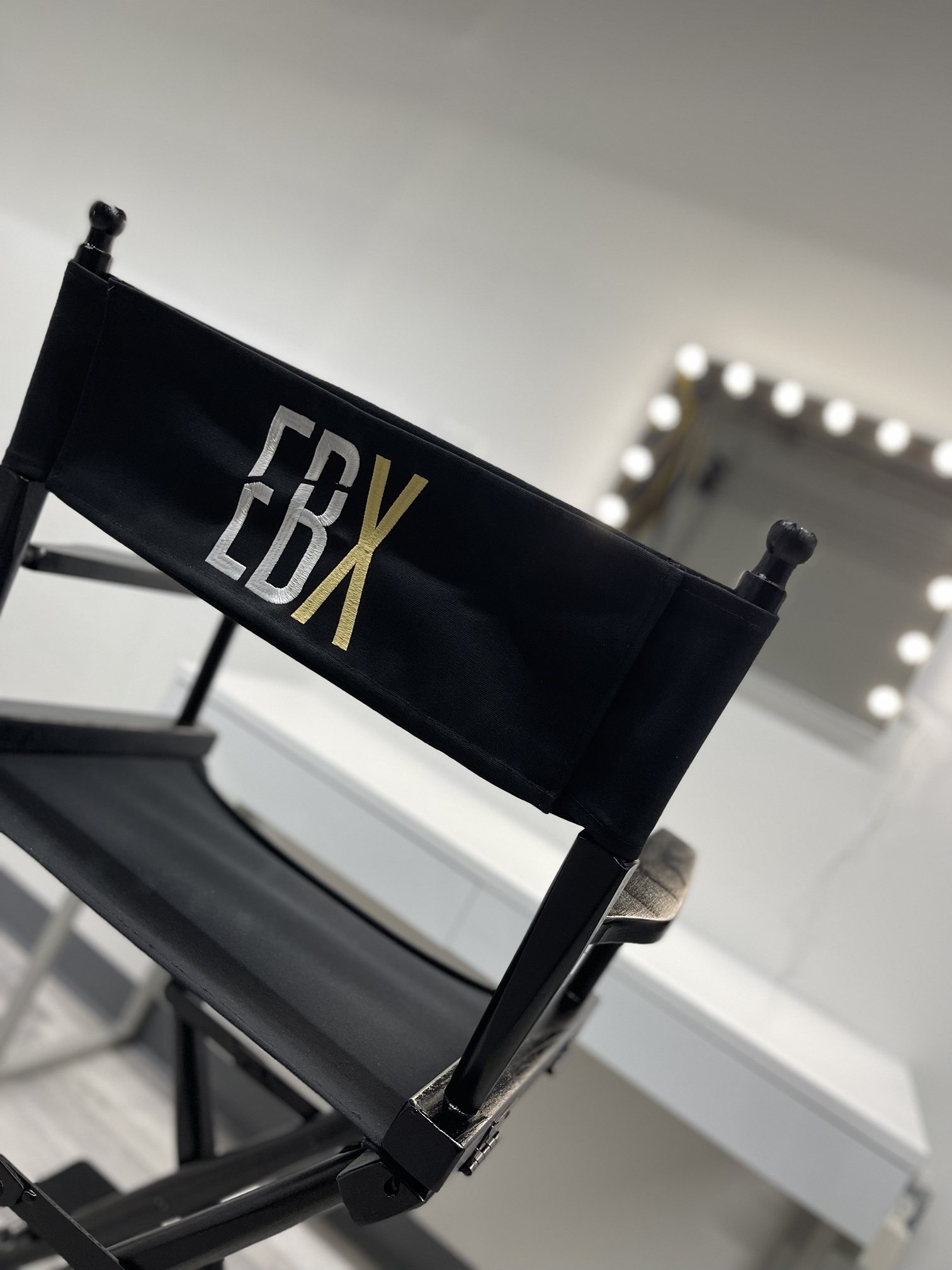 EBX branded director's chair