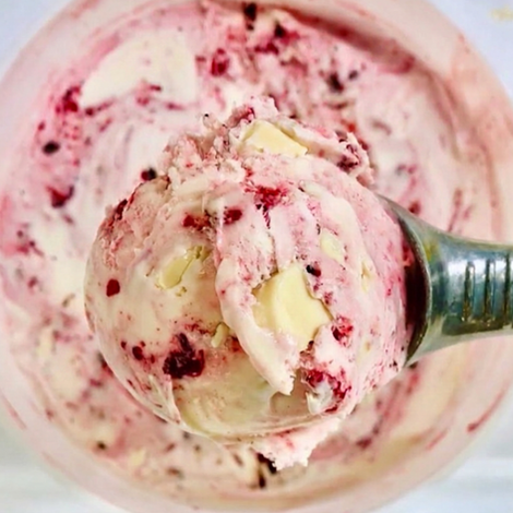 Scoop of Trojan Pride ice cream
