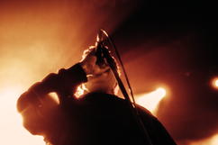 Concert d'Alta Rossa au Amarok Metal Fest 2026 - chanteur dans le spot