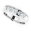 Thumbnail: 14K White 1.125 CTW Mens Diamond Wedding Band