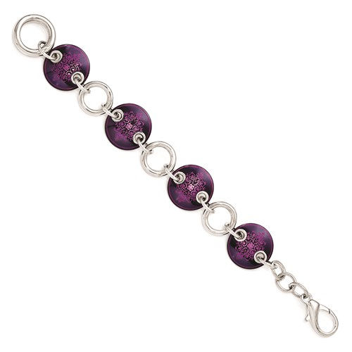 Thumbnail: Edward Mirell Black Ti And Sterling Silver Anodized Multi Color Bracelet