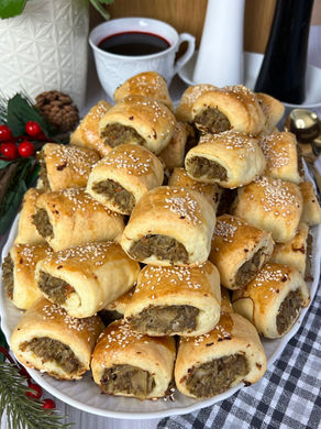 Paszteciki krucho-drożdżowe z kapustą i pieczarkami