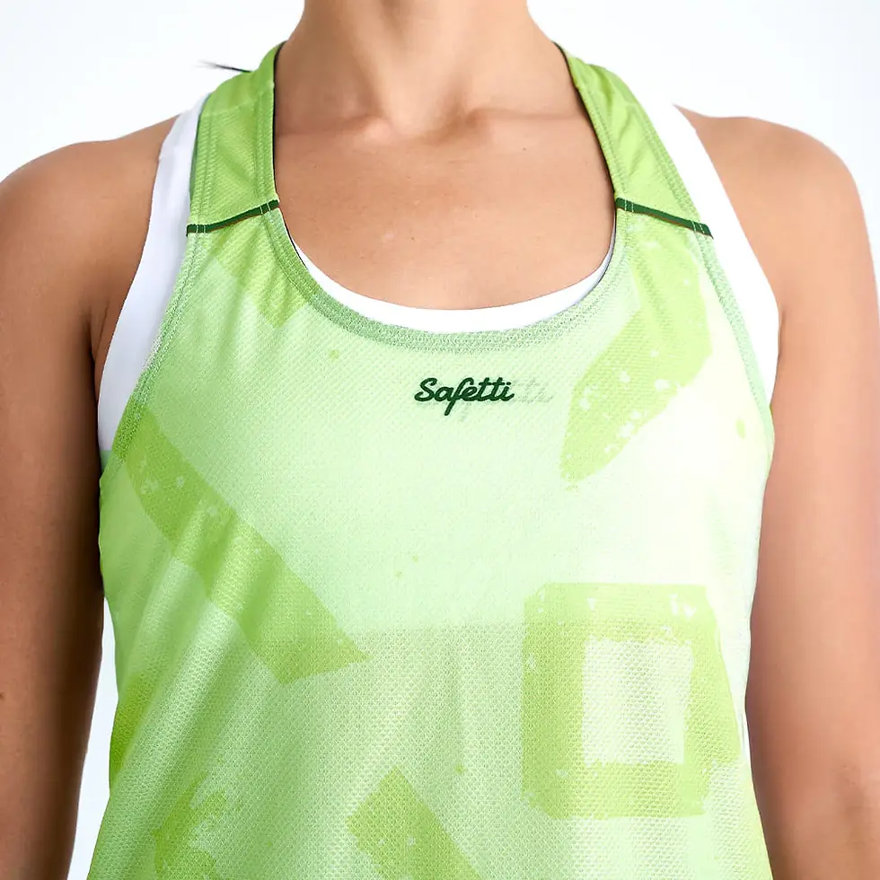 Thumbnail: Camiseta Running Manga Sisa Engraved Yellow Para Mujer