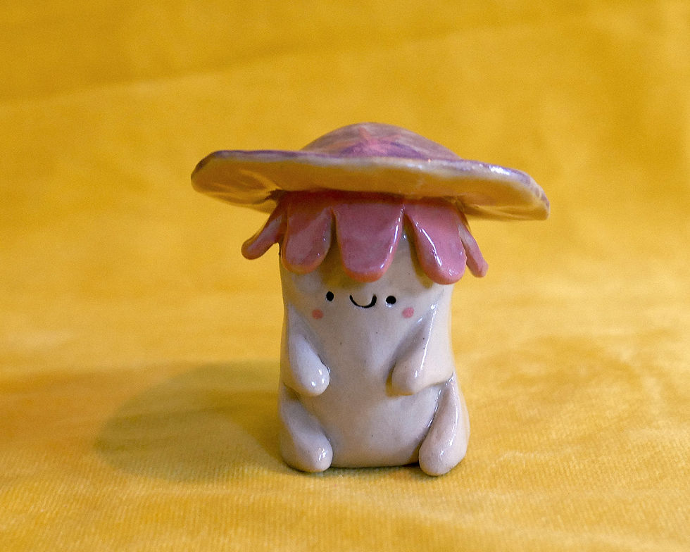 Thumbnail: mushroom incense holder / clay friend