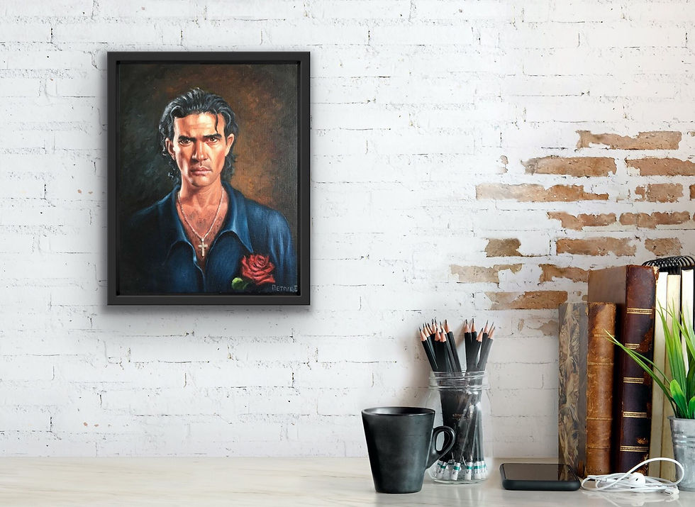 Thumbnail: Portrait of Antonio Banderas (35 x 45cm.)