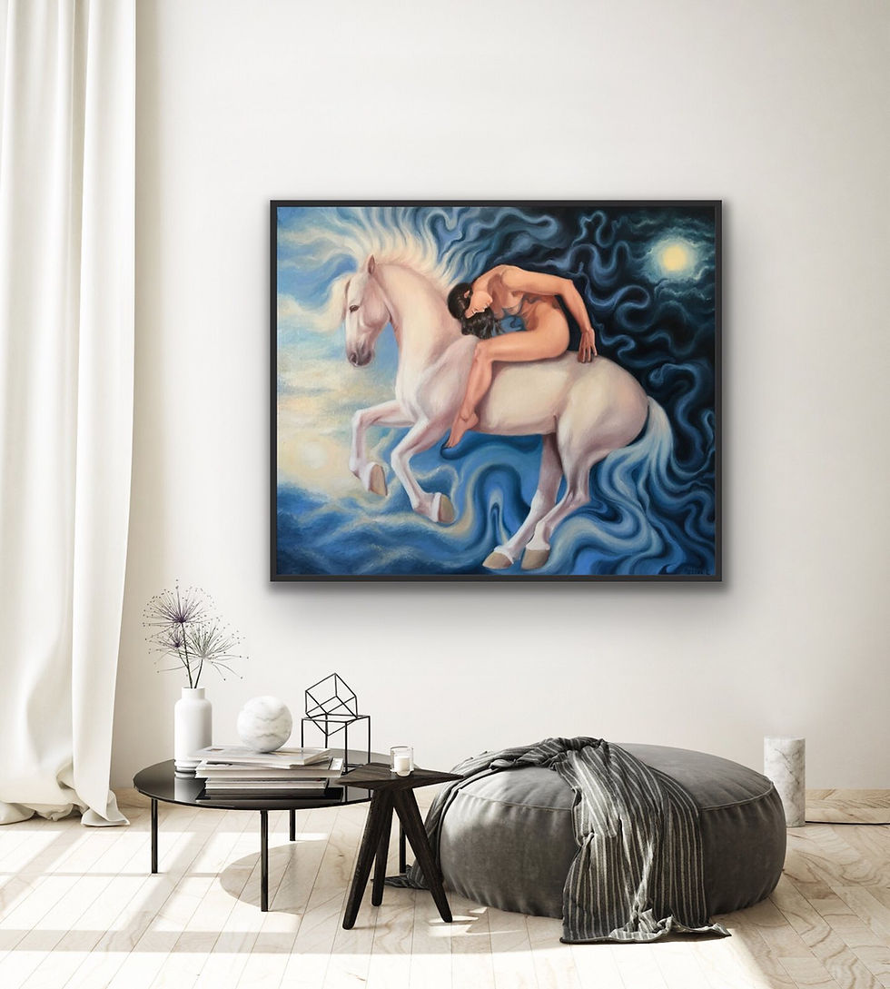 Thumbnail: Day and night (120 x 100 cm. Oil on canvas.)