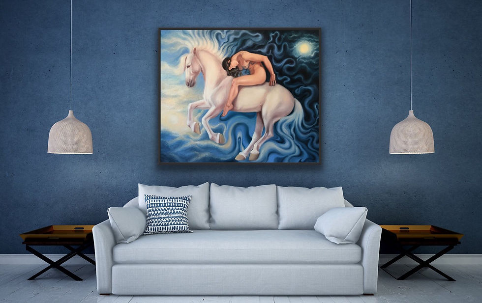 Thumbnail: Day and night (120 x 100 cm. Oil on canvas.)