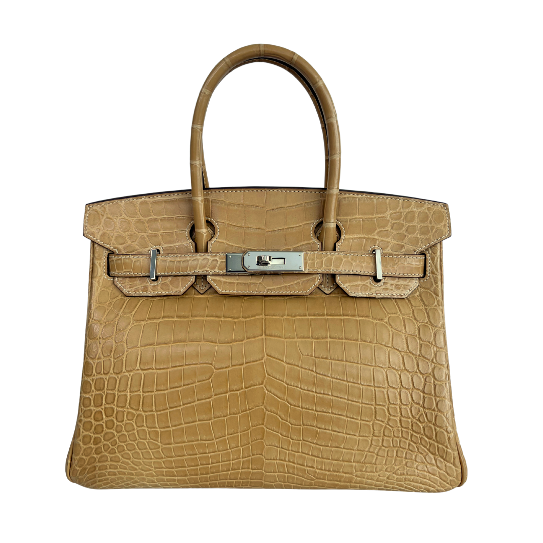 Birkin 30cm Curry Croc Matte PHW