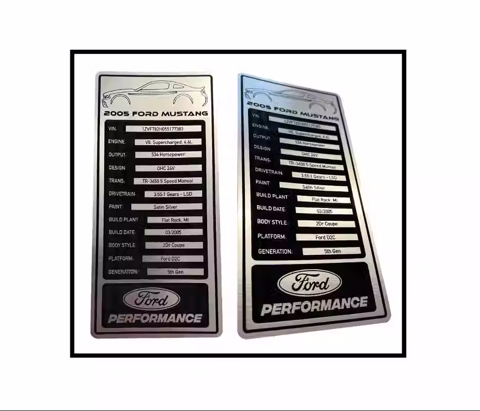 Thumbnail: Brushed Metallic Fully Custom Car Badge (Engraved) - Logo, Image, or Text