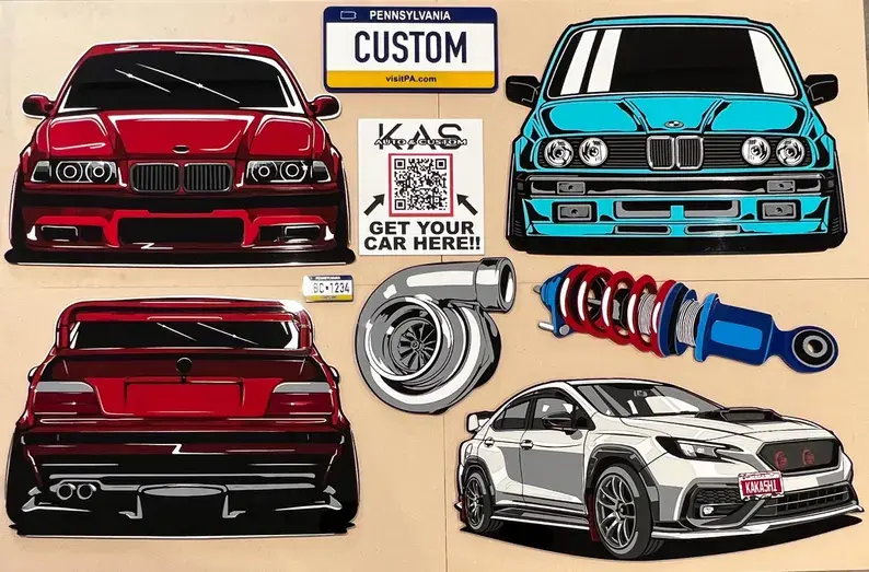Thumbnail: Personalized Acrylic Car Wall Art | Custom Vehicle Artwork | Car Enthusiast Gift