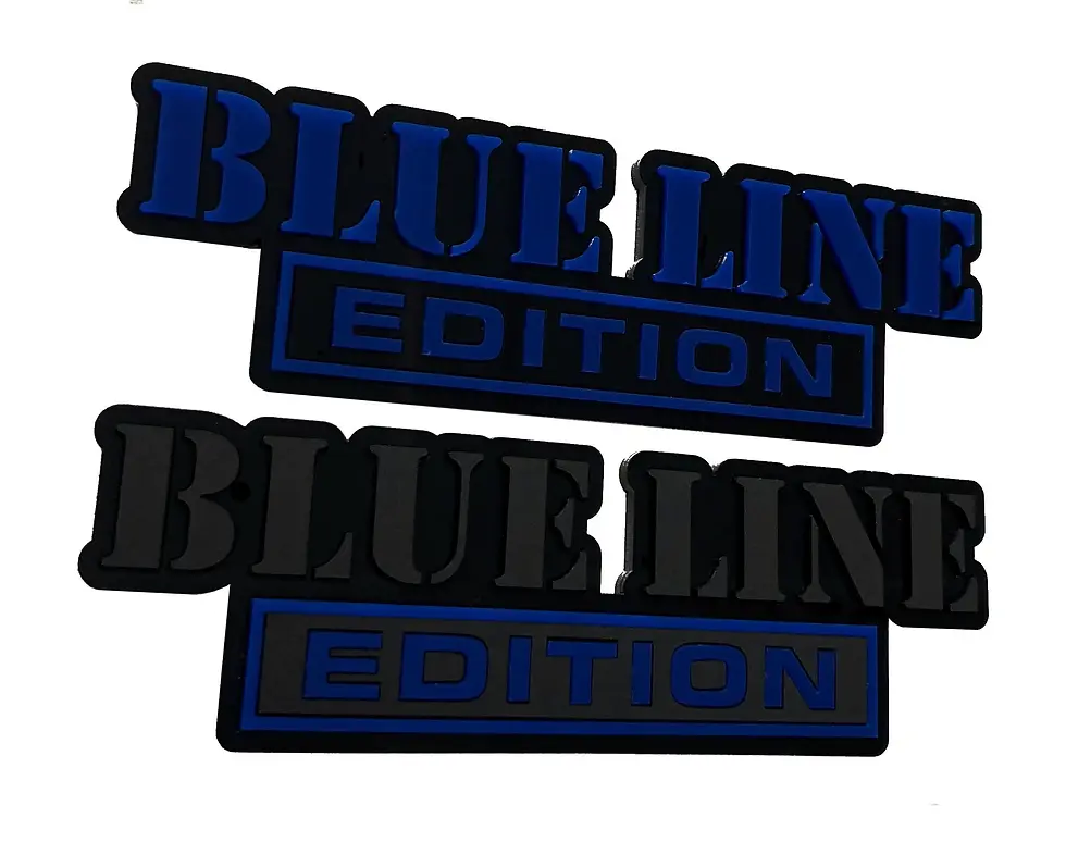 Thumbnail: Blue Line Edition (Layered Acrylic)– Personalized Text Auto Emblem