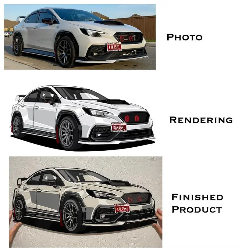 Thumbnail: Personalized Acrylic Car Wall Art | Custom Vehicle Artwork | Car Enthusiast Gift