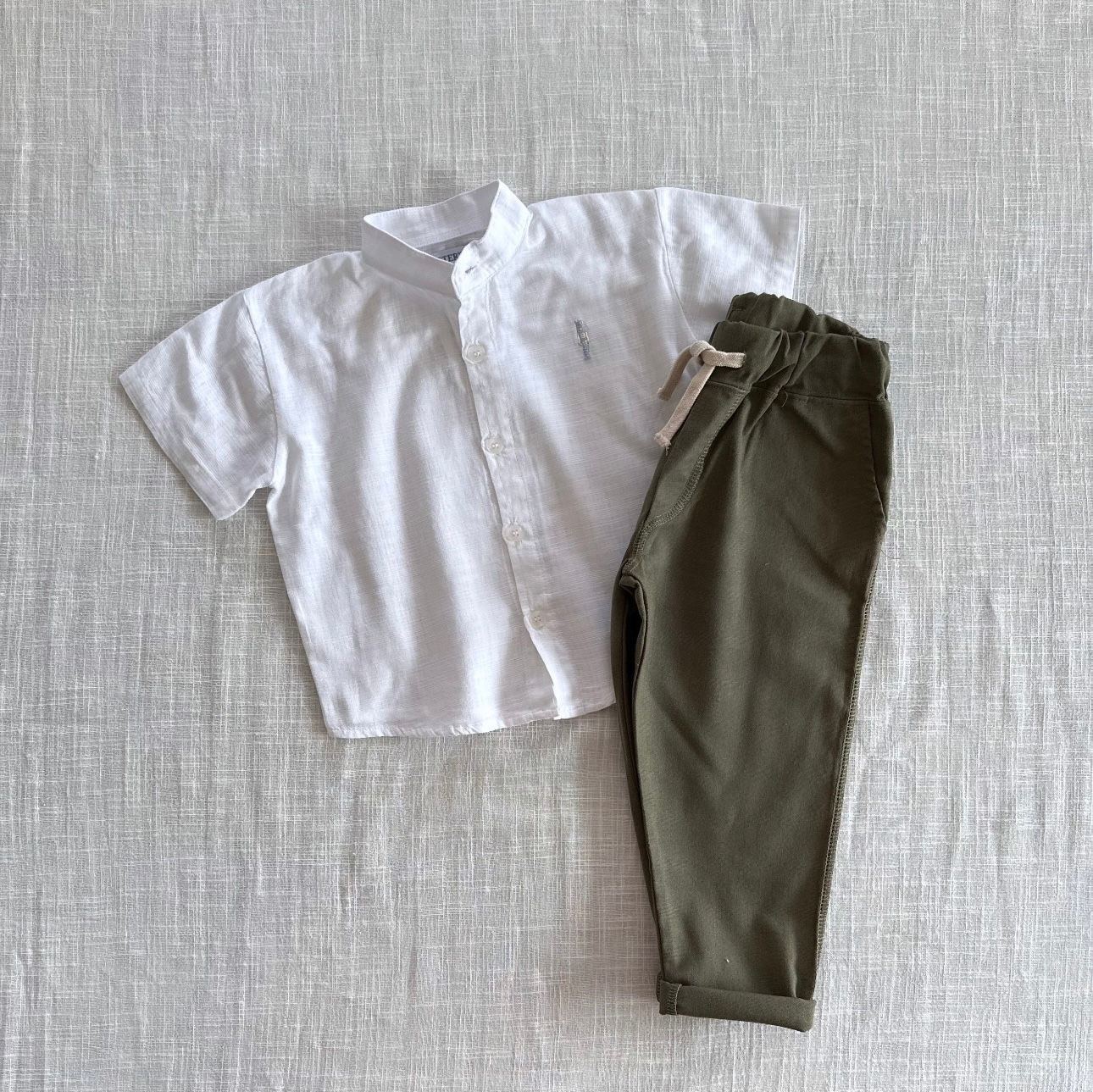 Pantalón Lino Verde Musgo