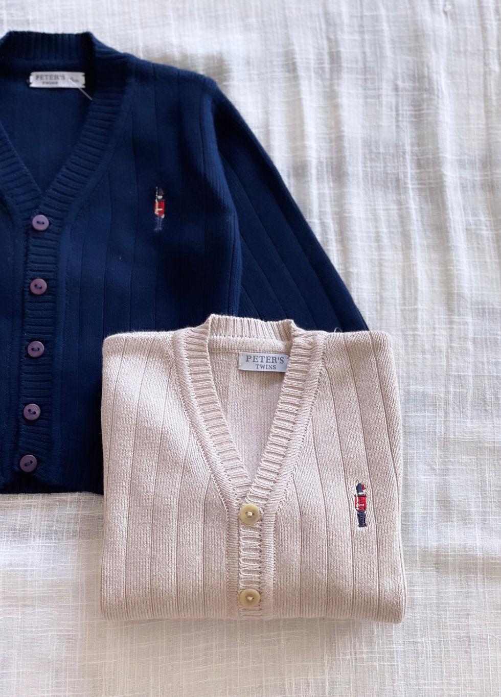 Miniatura: Cardigan Soldadito Hilo Azul