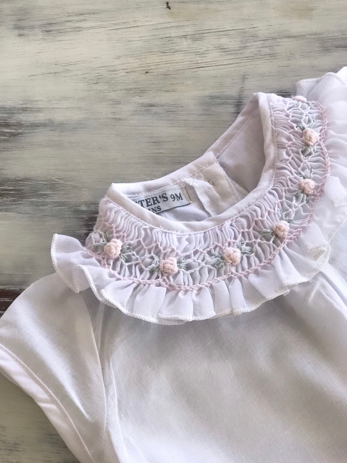 Blusa Punto Smock Rosa bb