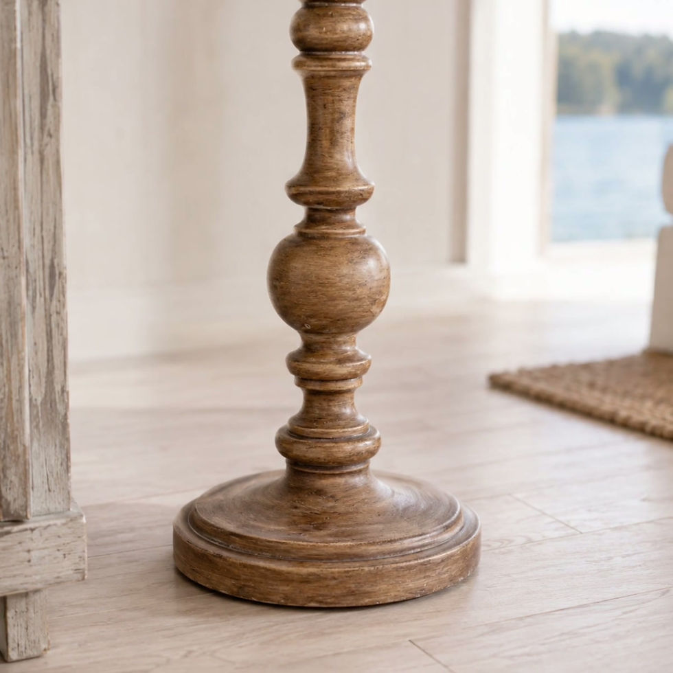 Thumbnail: The Seraphia Coast House Floor Lamp | Edged Linen Shade