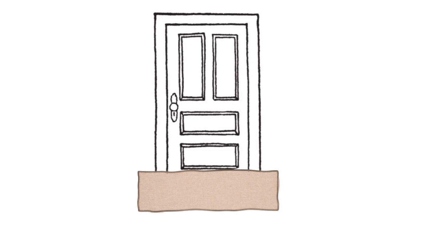 Chess Braemar Barley highland wool door draught excluder