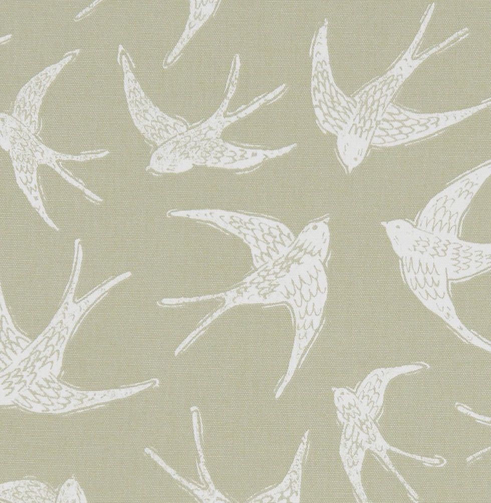 Clarke & Clarke Fly Away Sage Lampshades by Berry & Grouse