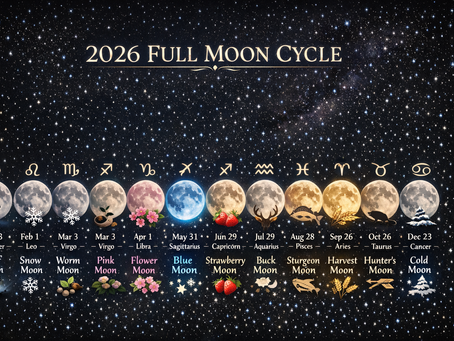 2026 Full Moon Calendar Infograffic