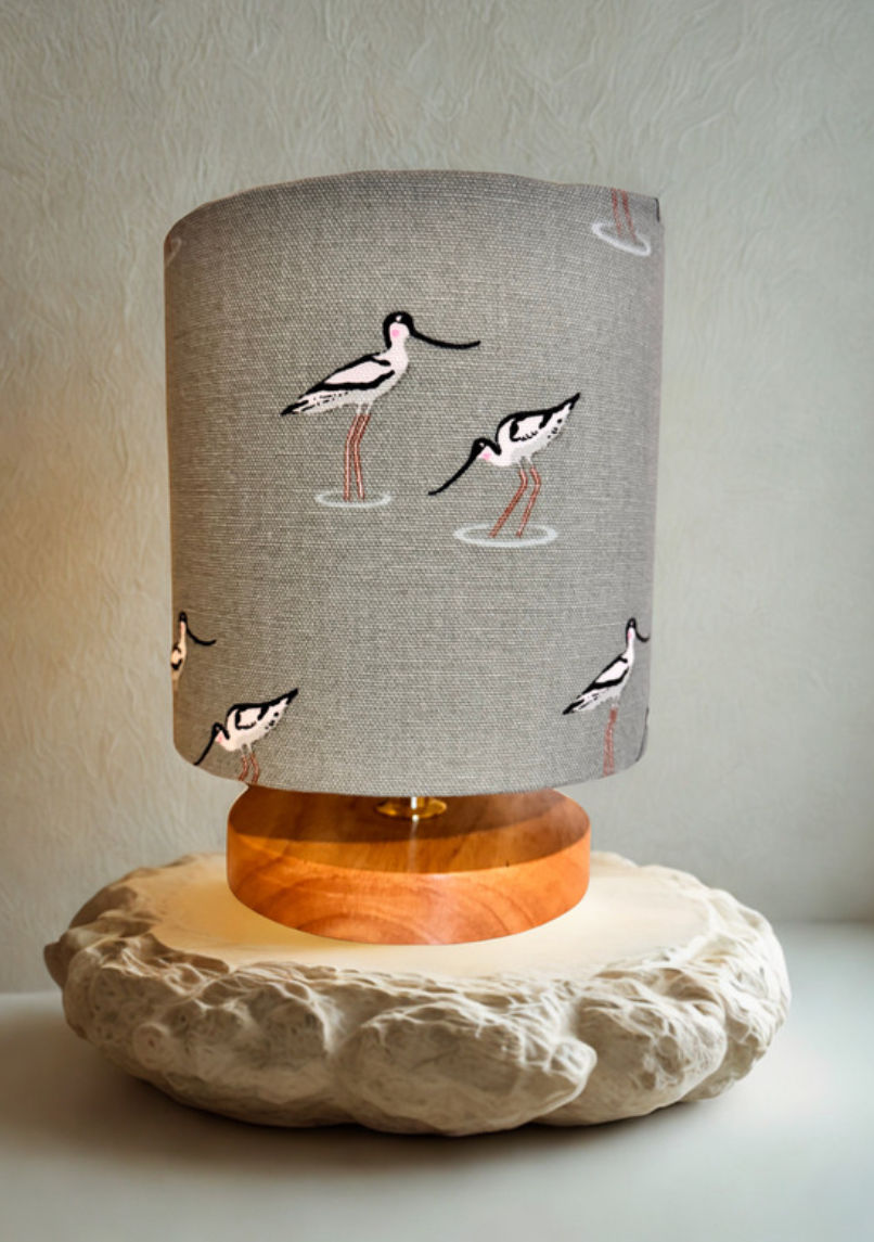 sale small 15cm lampshade coastal birds