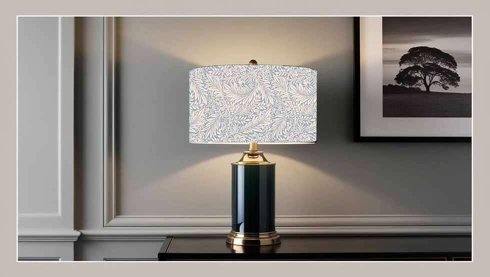 william morris larkspur azure table lampshade