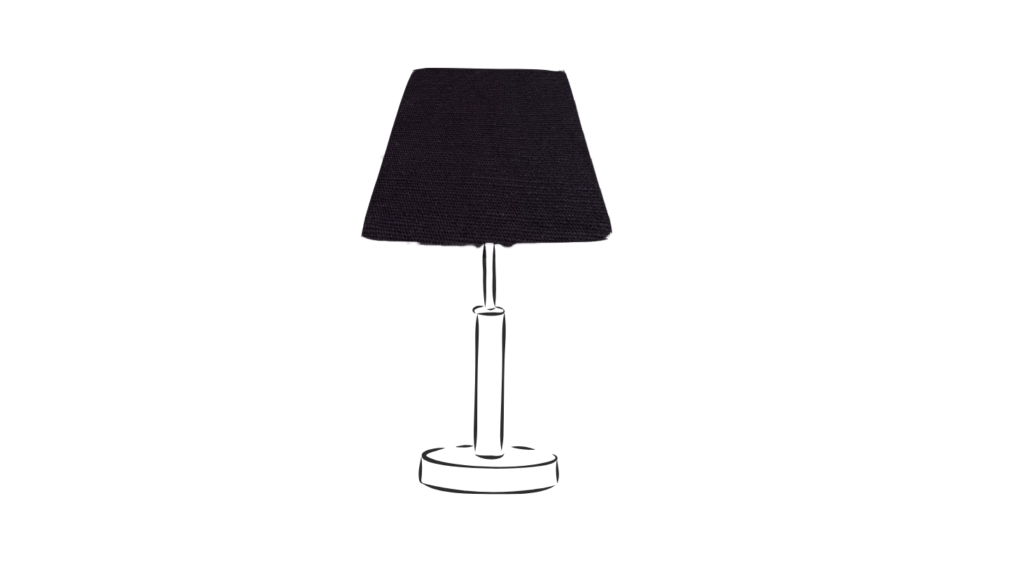 flanders black natural linen empire lampsahde