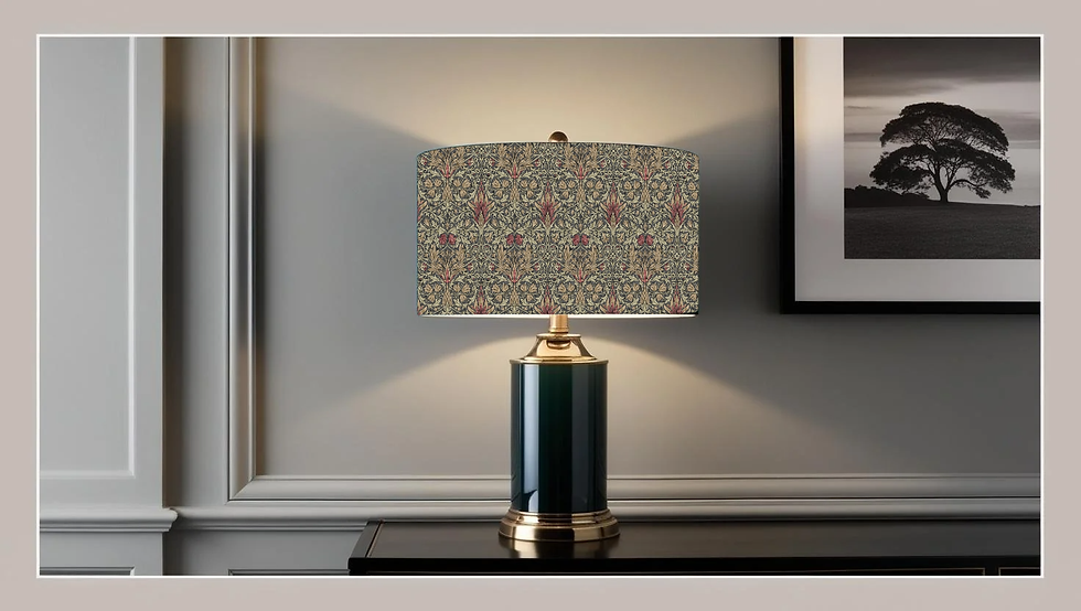 william morris snakeshead mocha table lampshade