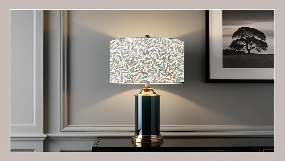 William Morris Bough in Green table lampshade