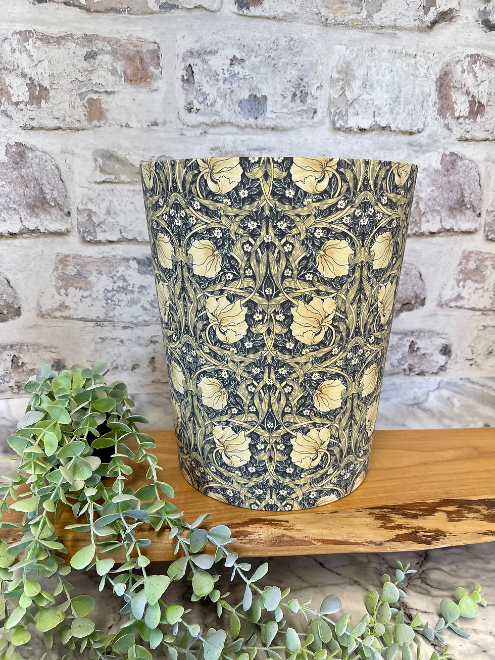 Thumbnail: william morris pimpernel blue waste paper bin
