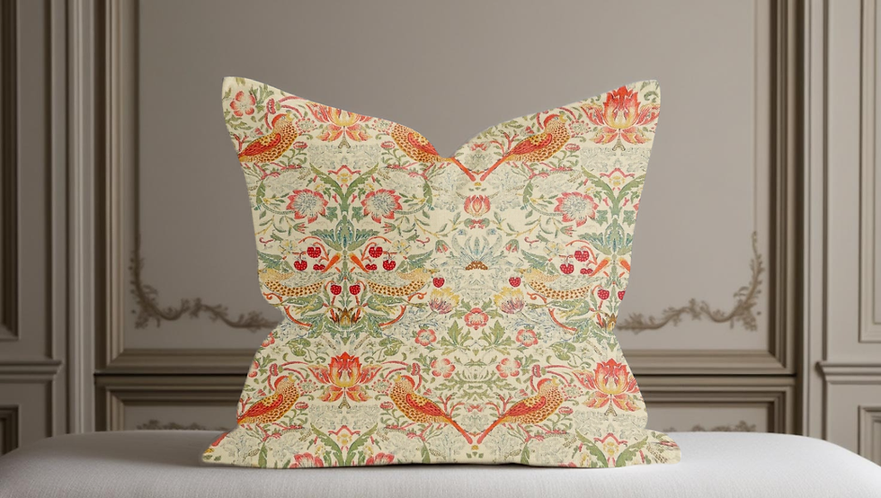 william morris strawberry thief linen scatter cushion