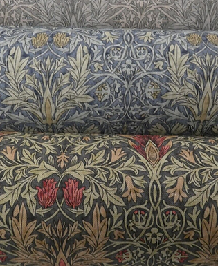 William Morris Snakeshead fabric design and colourways