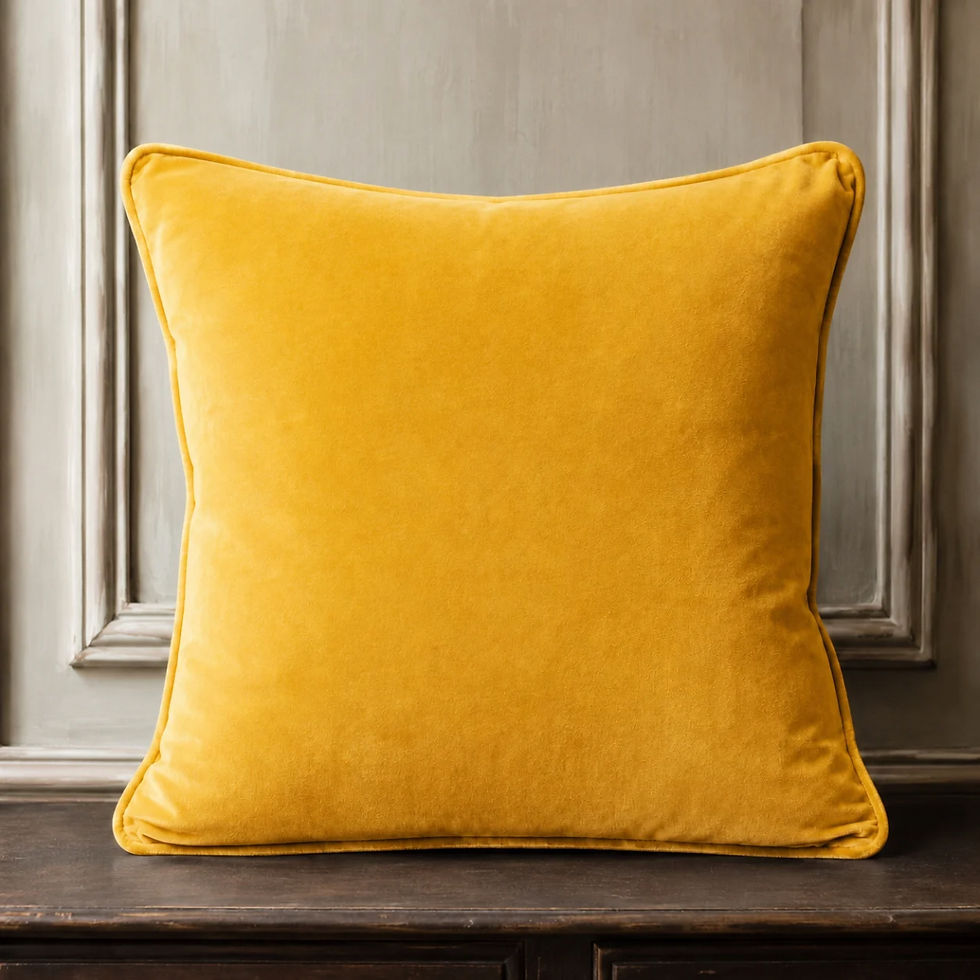 Thumbnail: harvest gold house velvet 18" piped scatter cushion
