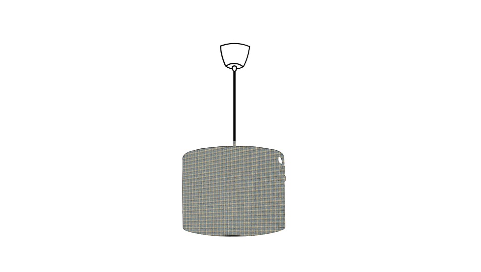 chess Iona denim drum ceiling lampshade