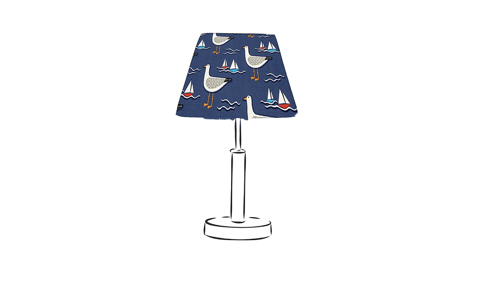 fryetts gull navy empire table lampshade