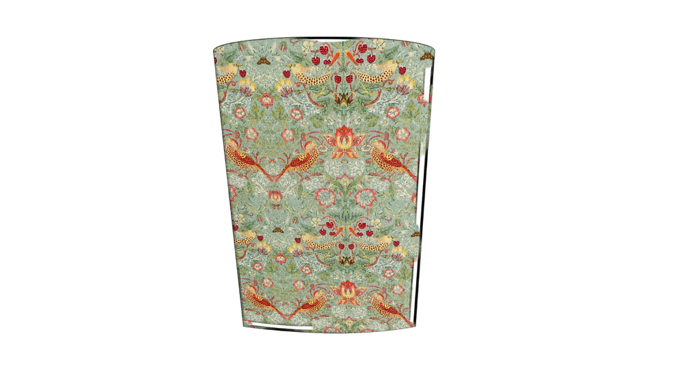 william  morris strawberry thief duck egg waste paper bin
