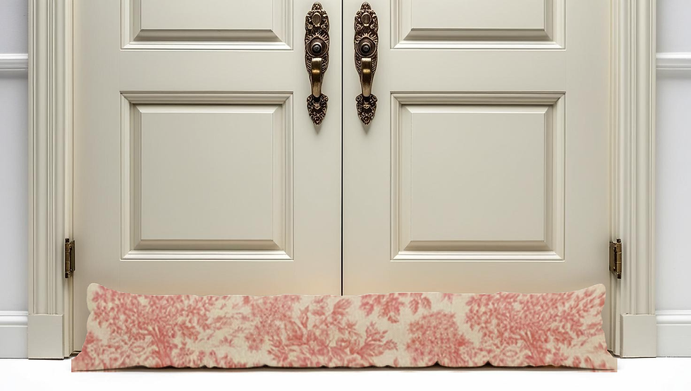 zen toile in red door draught excluder