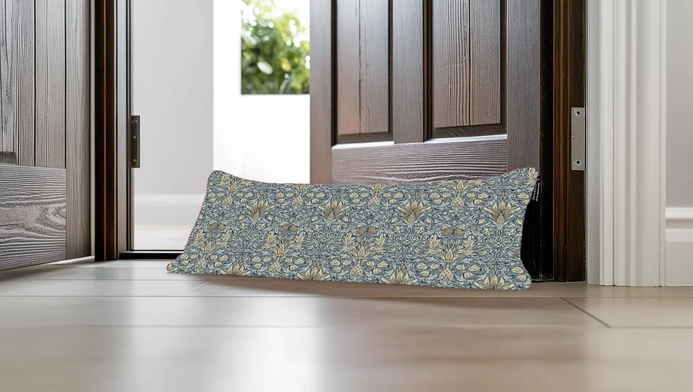 william morris snakeshead denim draught excluder