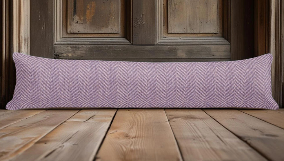 chess Braemar blackcurrant herringbone highland wool door draught excluder